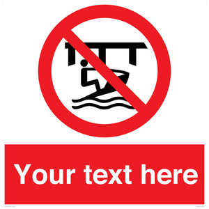 Custom Do not use watercraft in the vicinity of piers